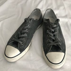 Men’s Gray Converse Shoes, Size 7